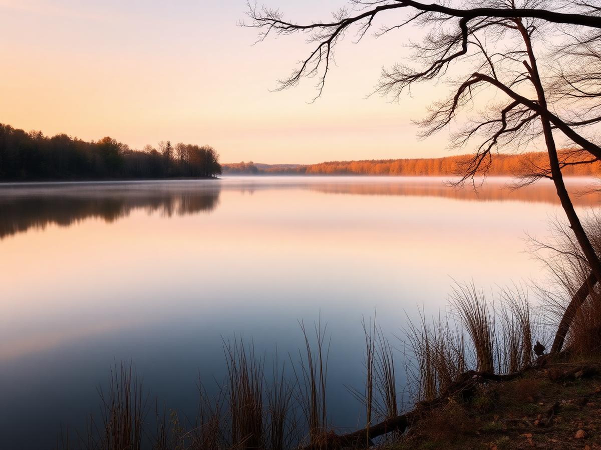 Little Creek Reservoir at sunset